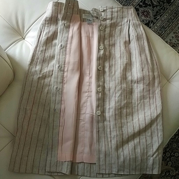 DIOR - vintage high waisted linen skirt - Picture 5 of 5